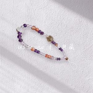 K046獨創款紫水晶手機鍊